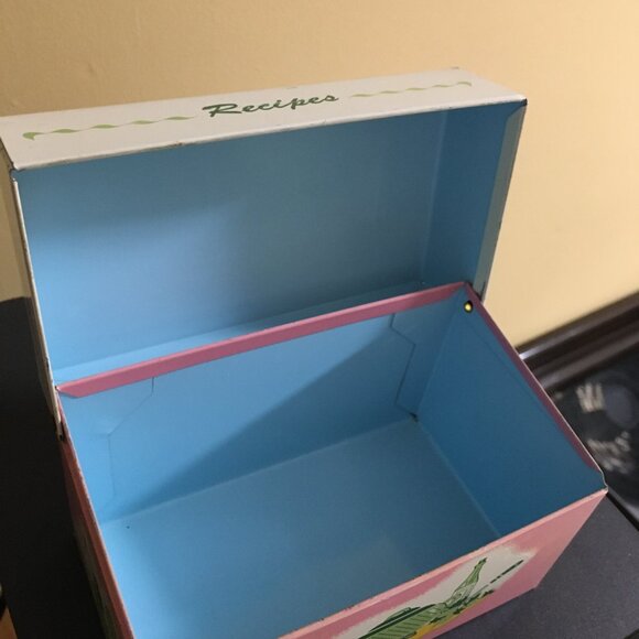 Vintage 50s Tin Metal RECIPE BOX made in Bryan, Ohio by Art Company - Picture 7 of 9